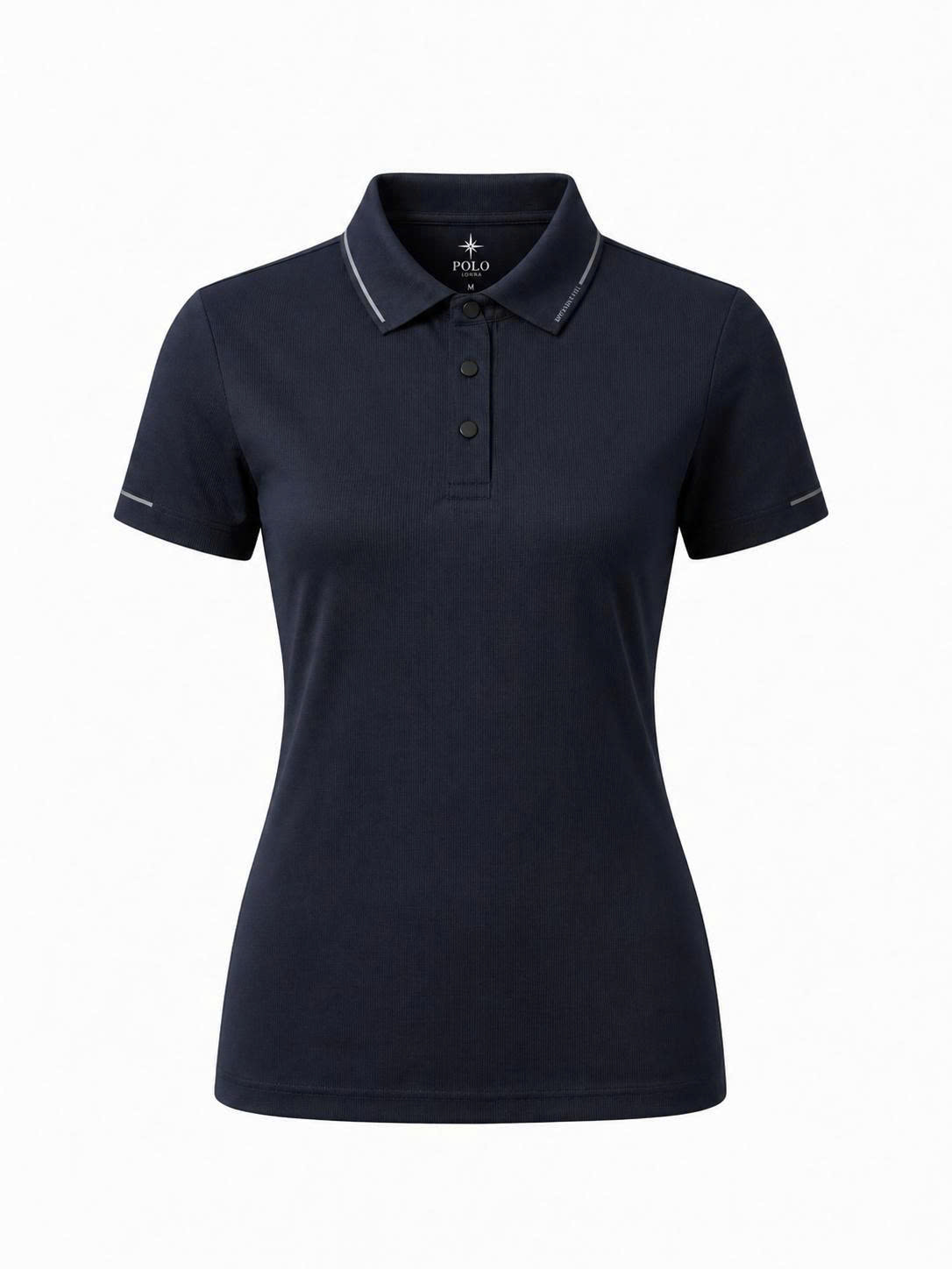 Navy Club Women's Polo trên nền trung tính