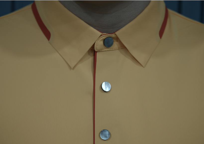 Polo Ngắn Tay Nam - Vàng Cam góc 3