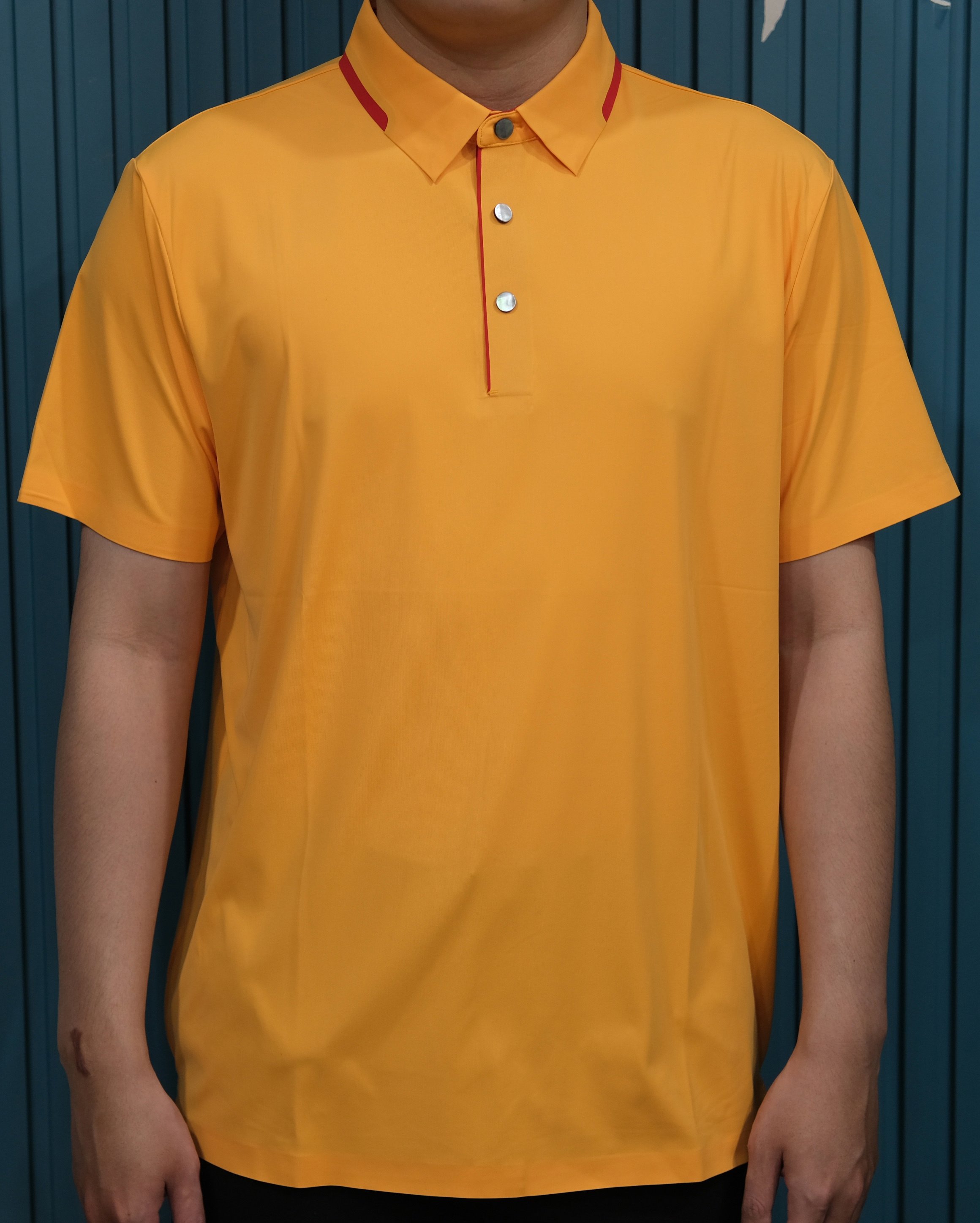 Polo Ngắn Tay Nam - Vàng Cam góc 4