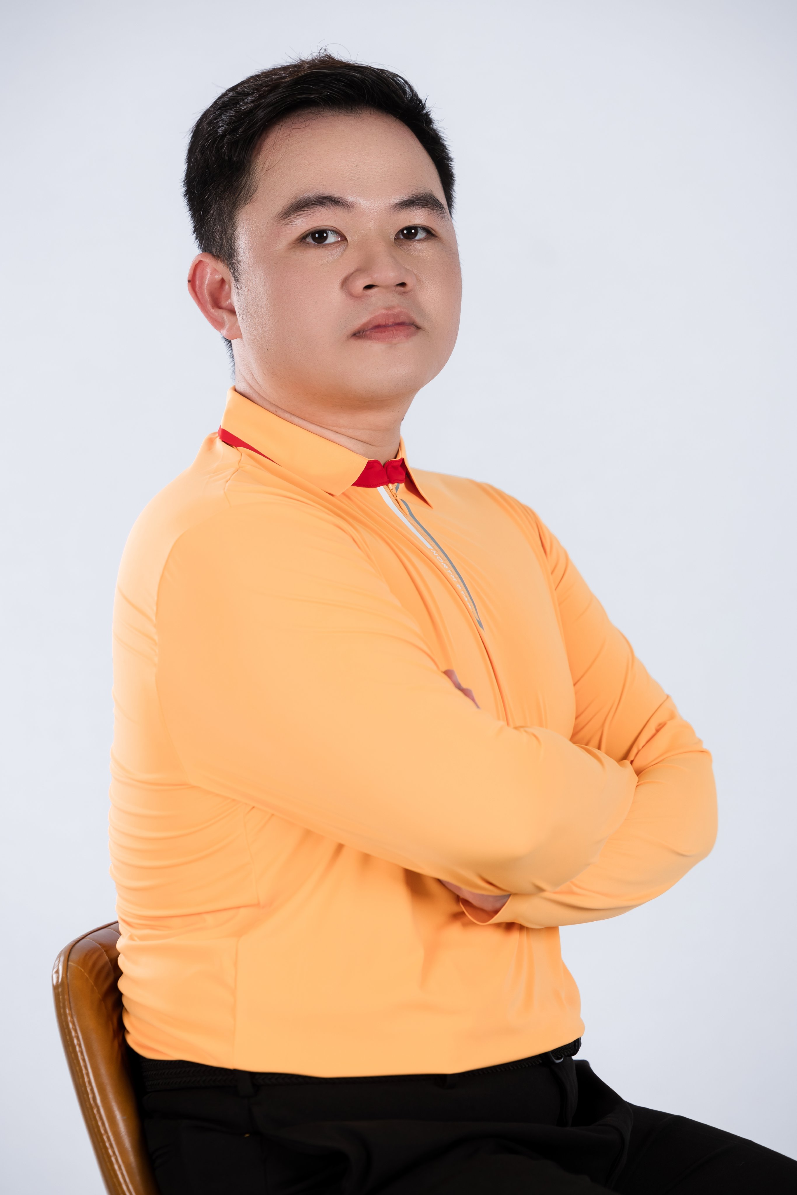 Polo Nam - Dài Tay - Vàng Cam góc 2