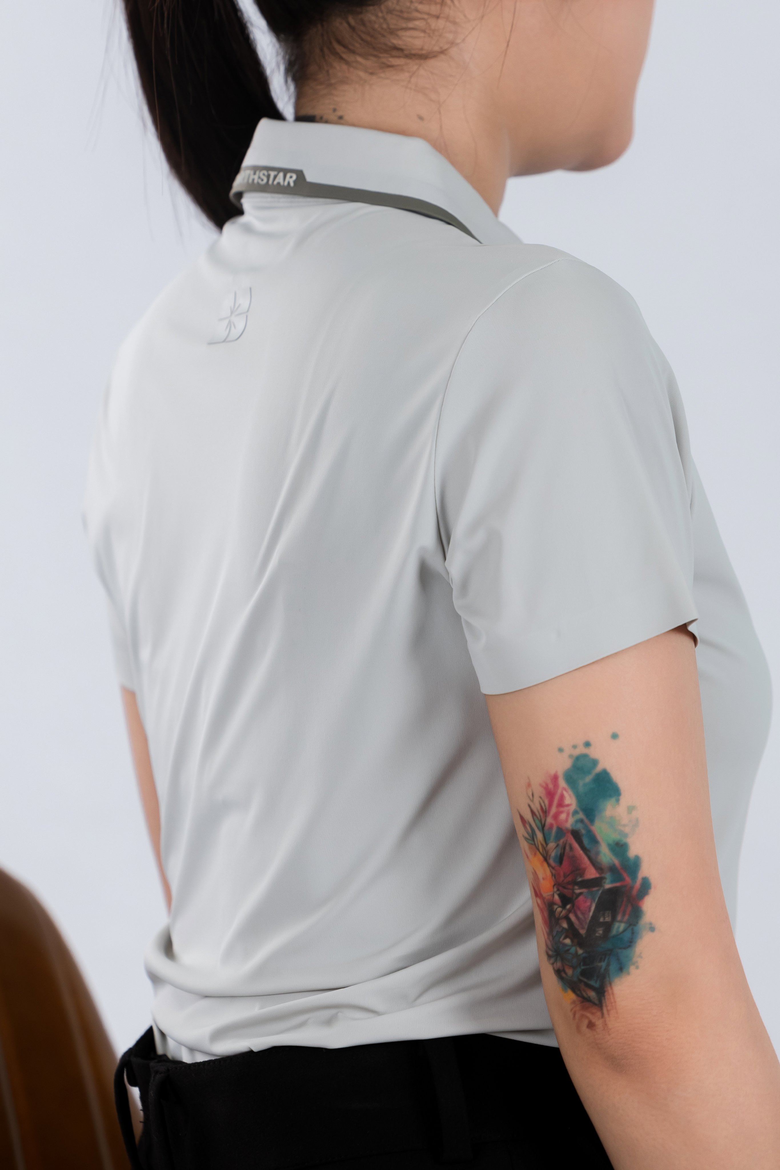 Polo Nữ - Ngắn Tay - Xám nhạt view 3