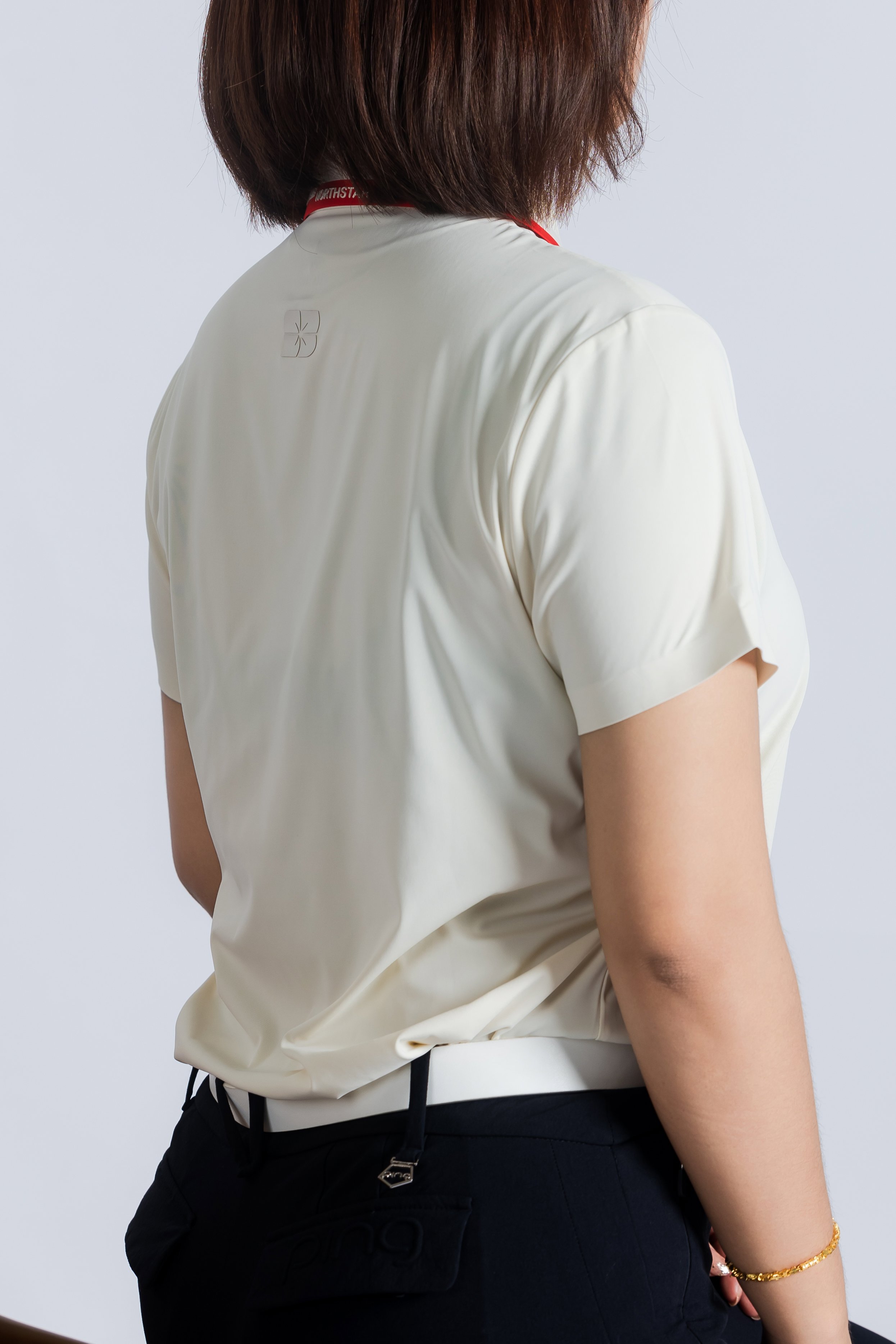 Polo Nữ - Ngắn Tay - Trắng Kem góc 3