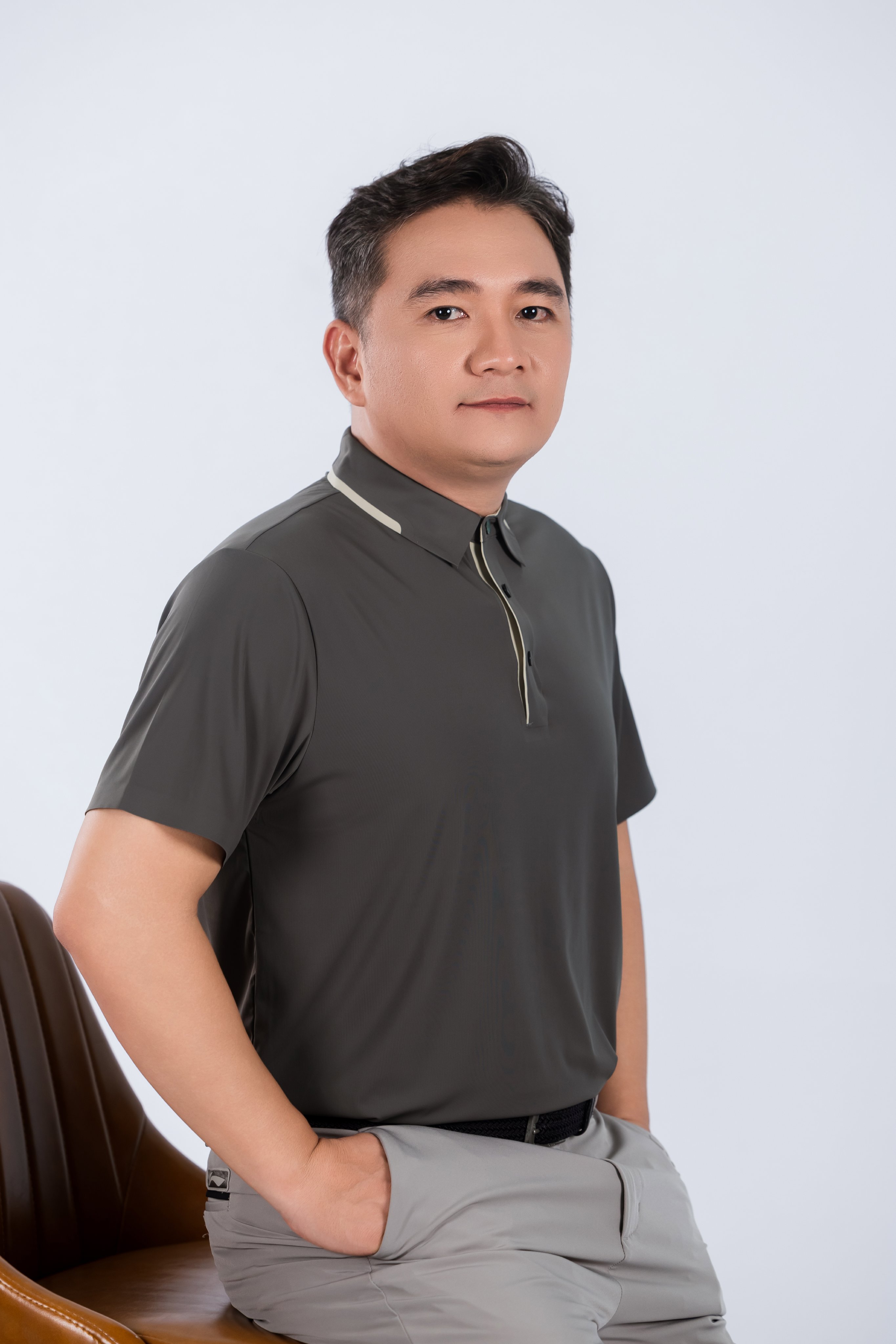 Polo Nam - Ngắn Tay - Xám Đậm góc 2