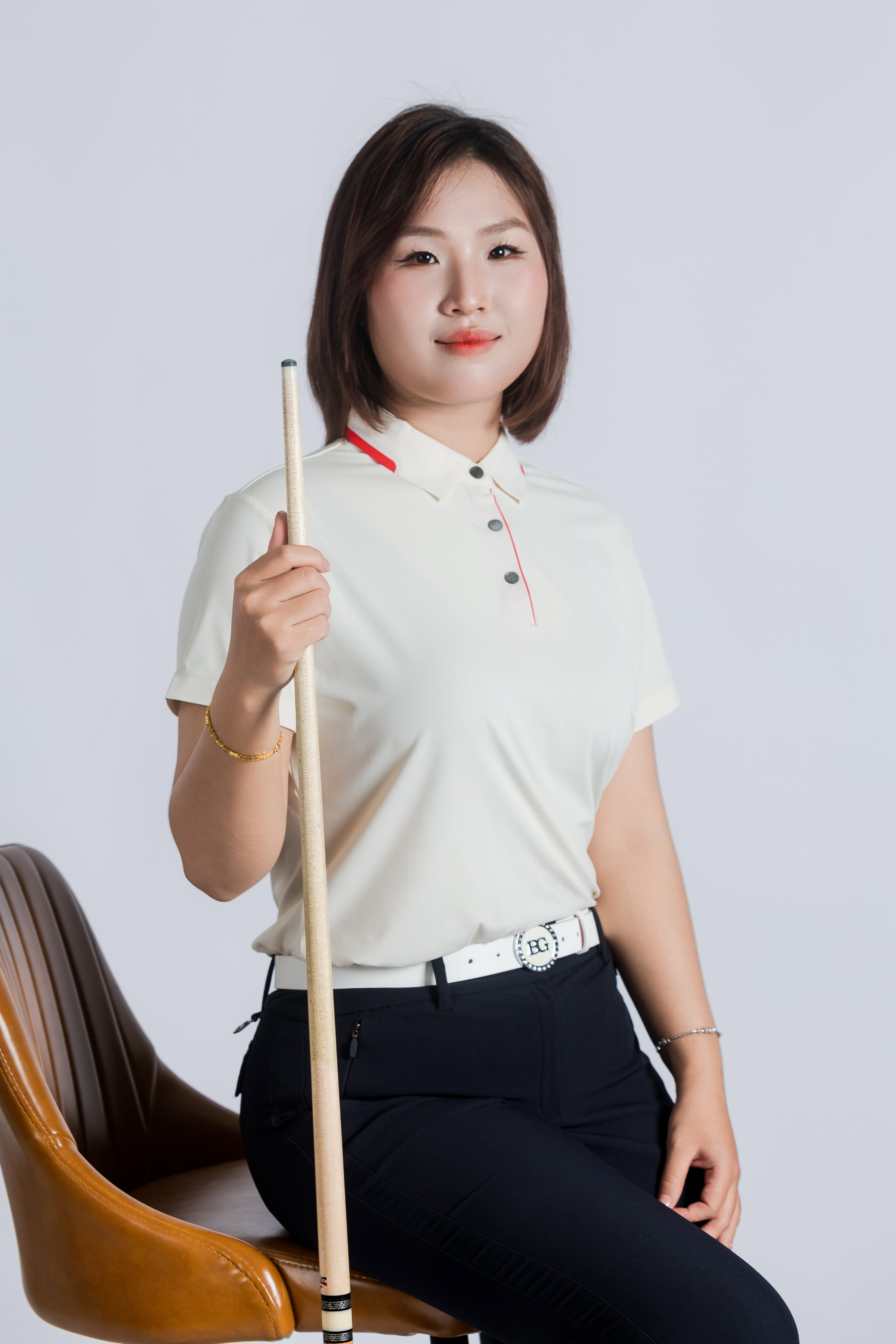 Polo Nữ - Ngắn Tay - Trắng Kem góc 2