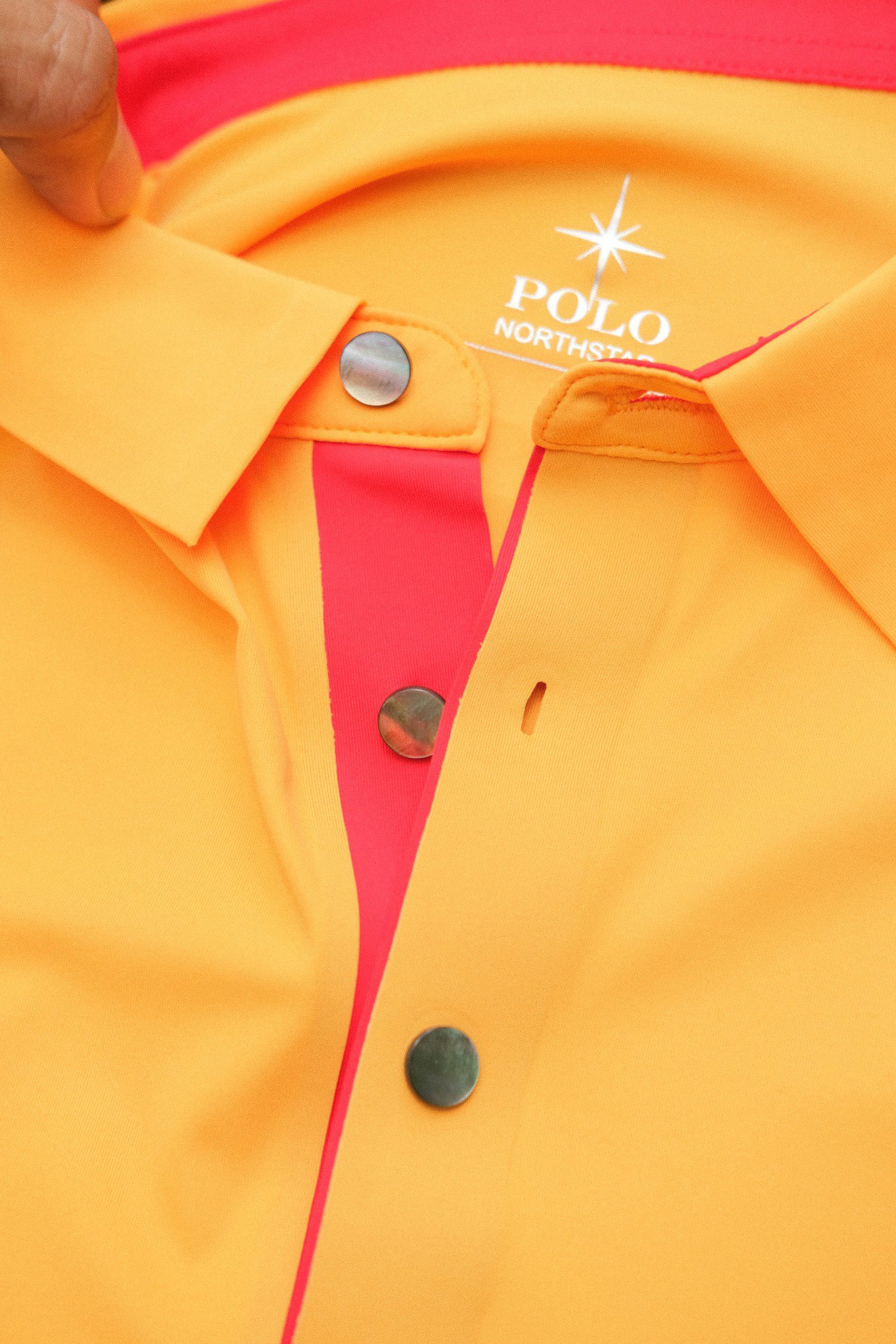 Polo Ngắn Tay Nam - Vàng Cam góc 4