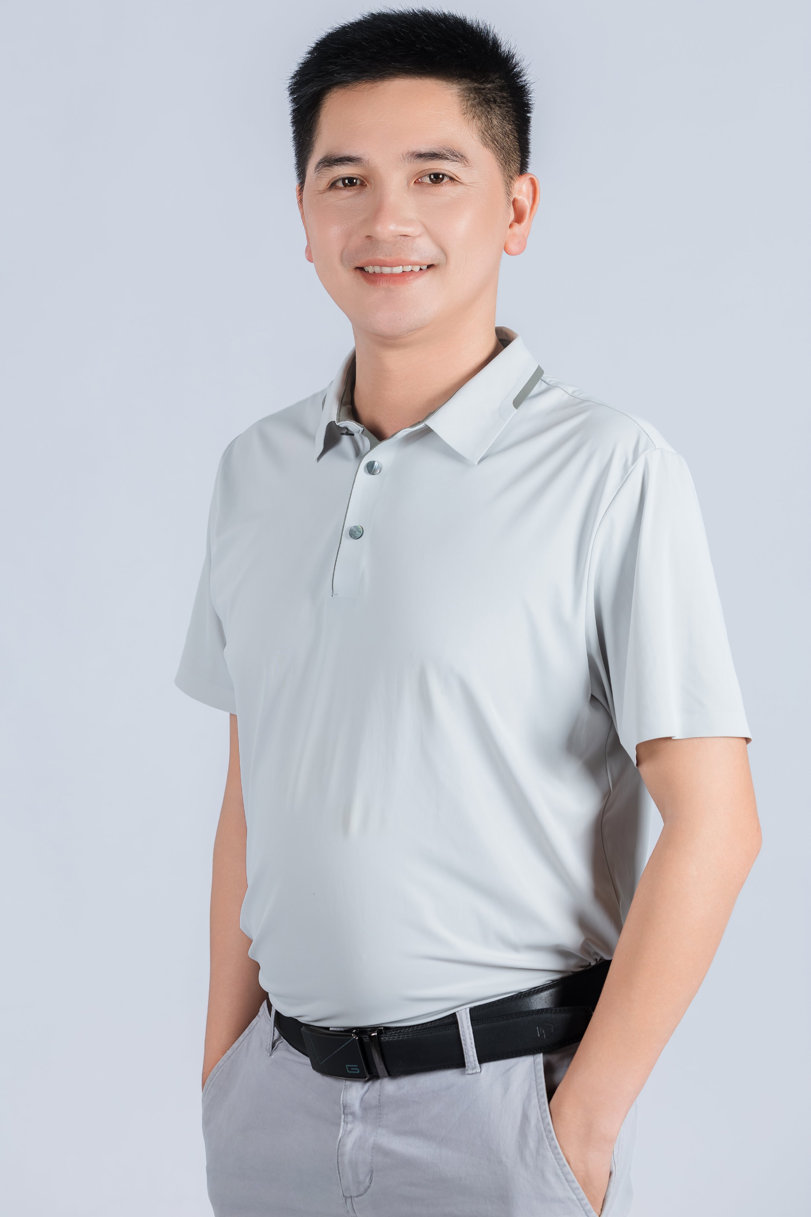 Polo Nam - Ngắn Tay - Xám nhạt góc 2