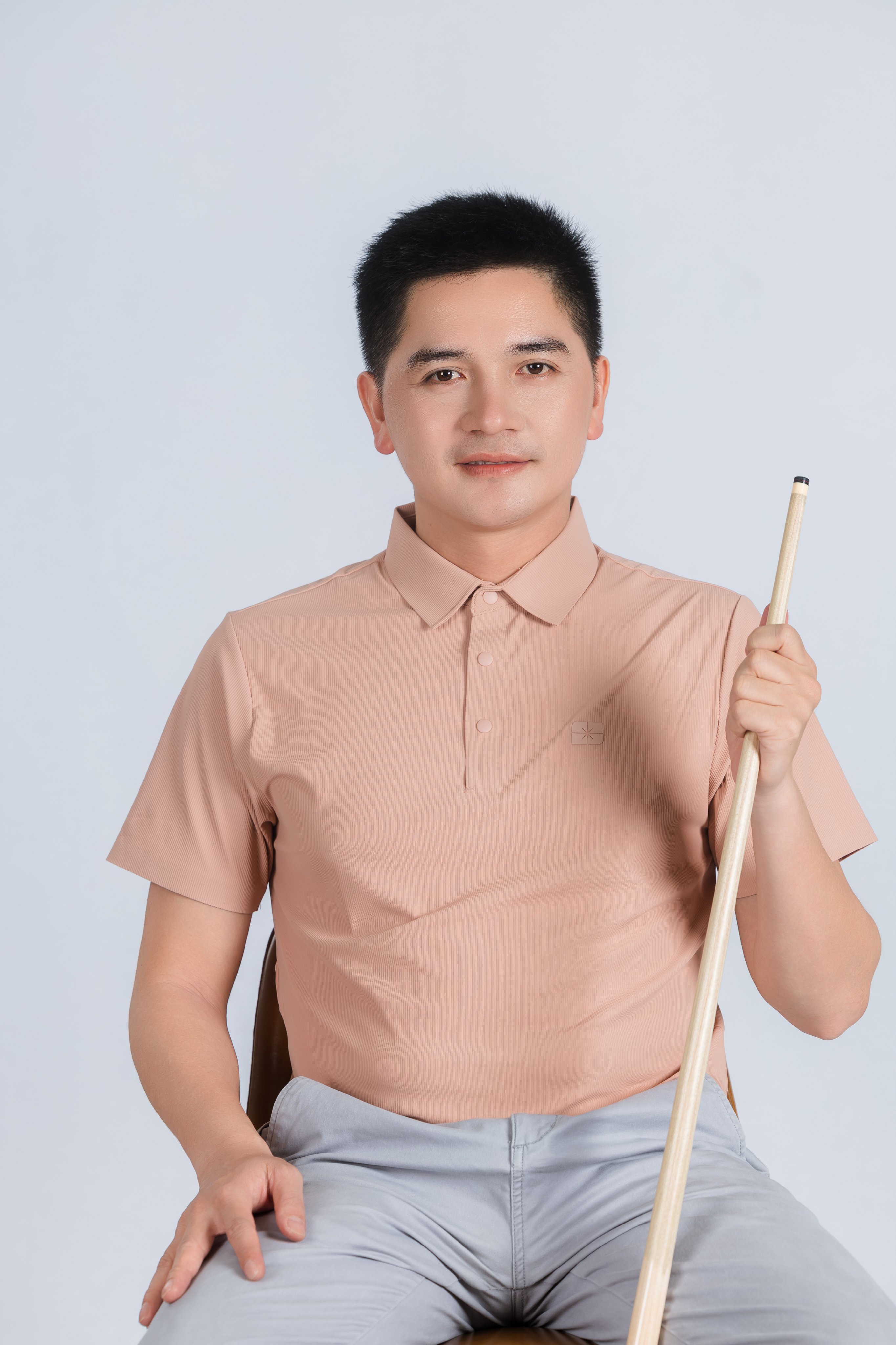 Polo Nam - Ngắn Tay - Hồng Gạch góc 2