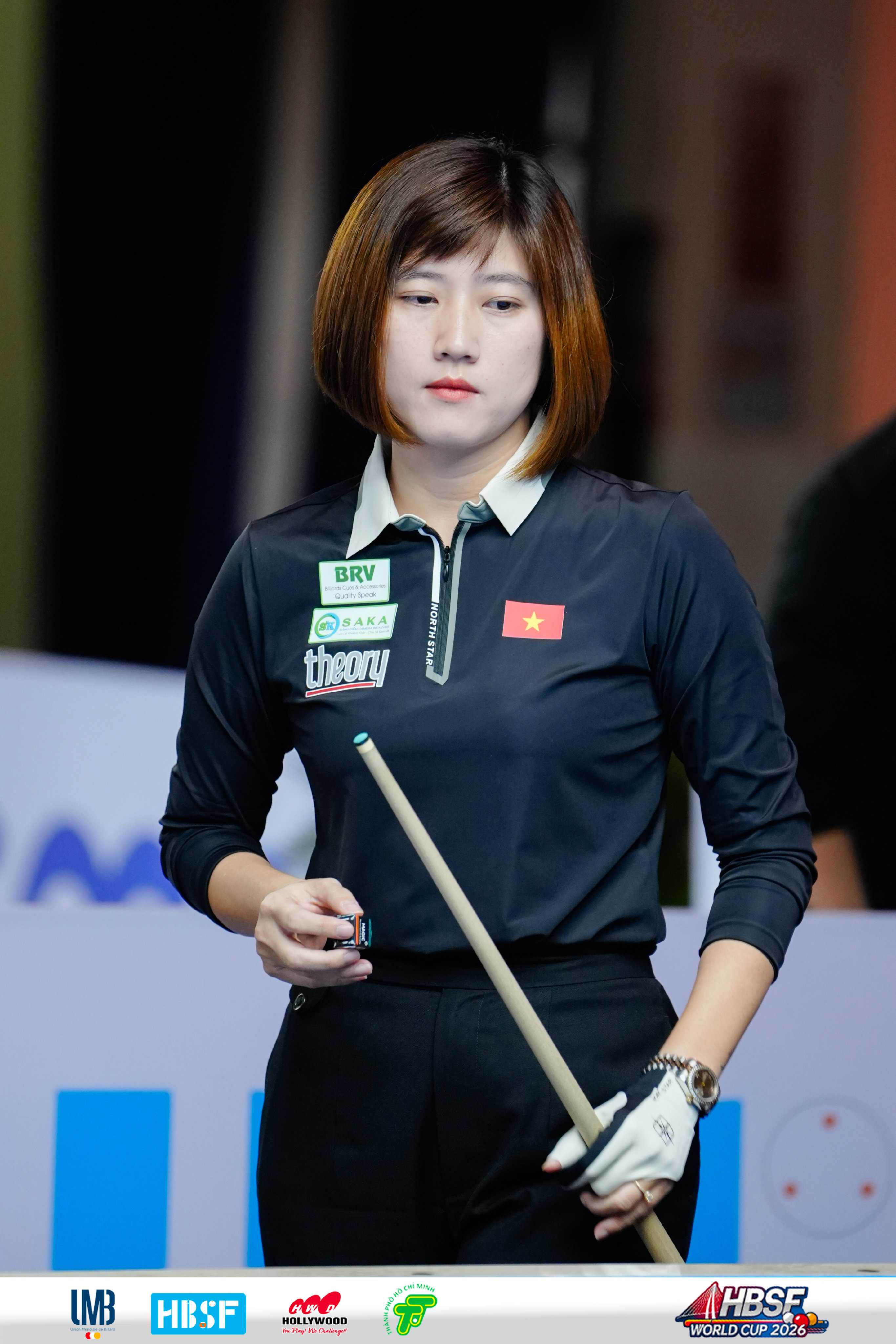 Polo Nữ - Dài Tay - Đen góc 2