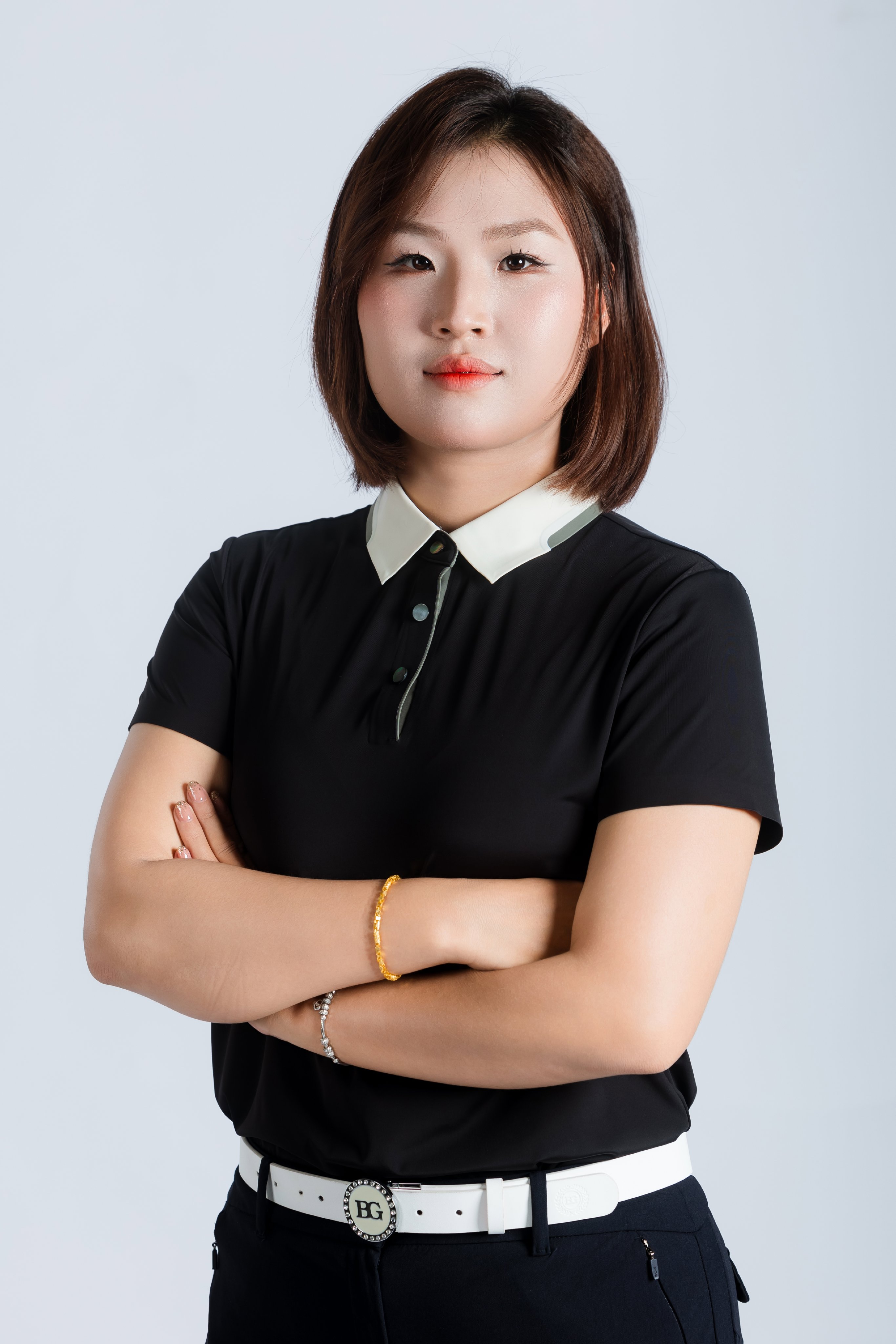 Polo Nữ - Ngắn Tay - Đen góc 2