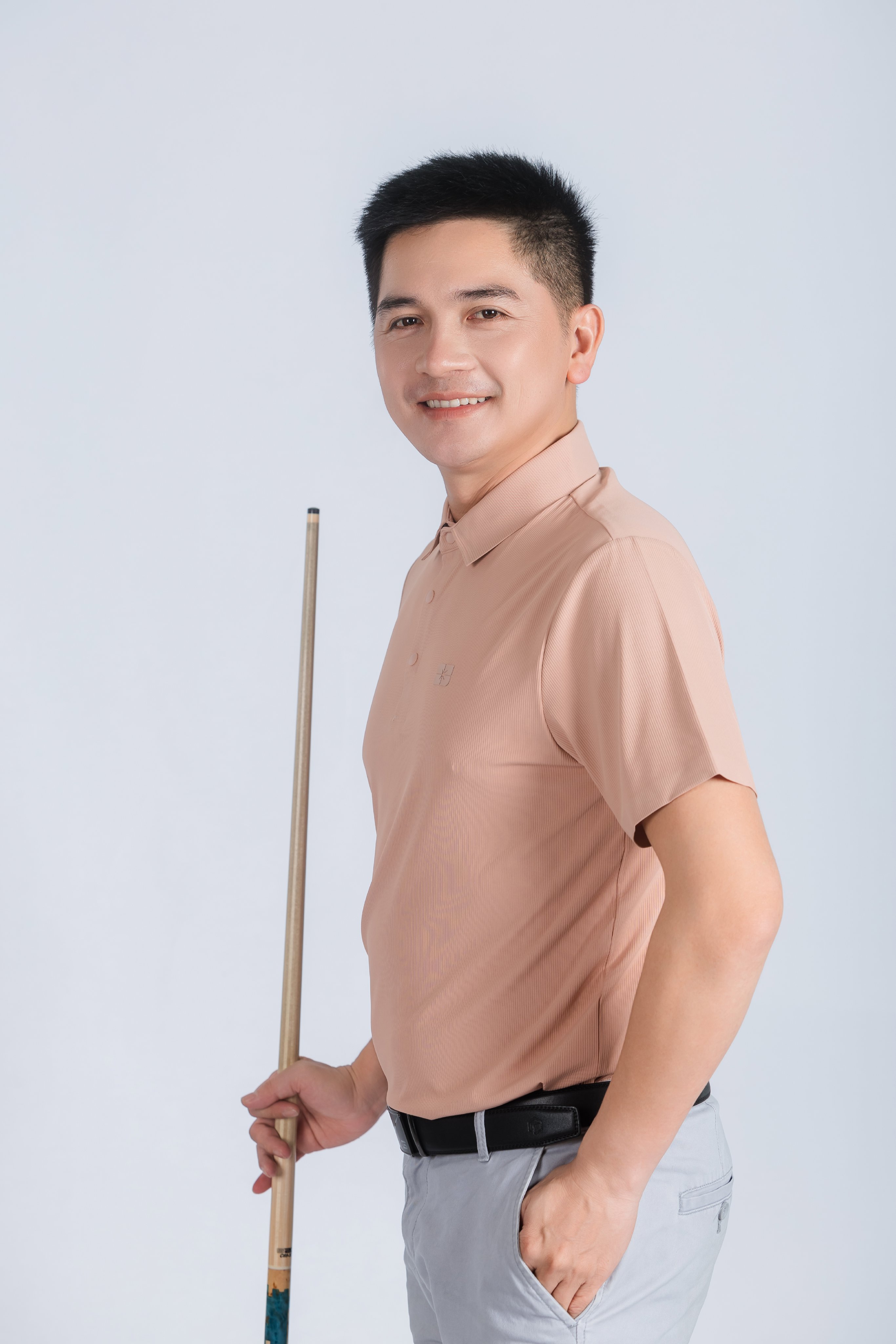 Polo Nam - Ngắn Tay - Hồng Gạch góc 3
