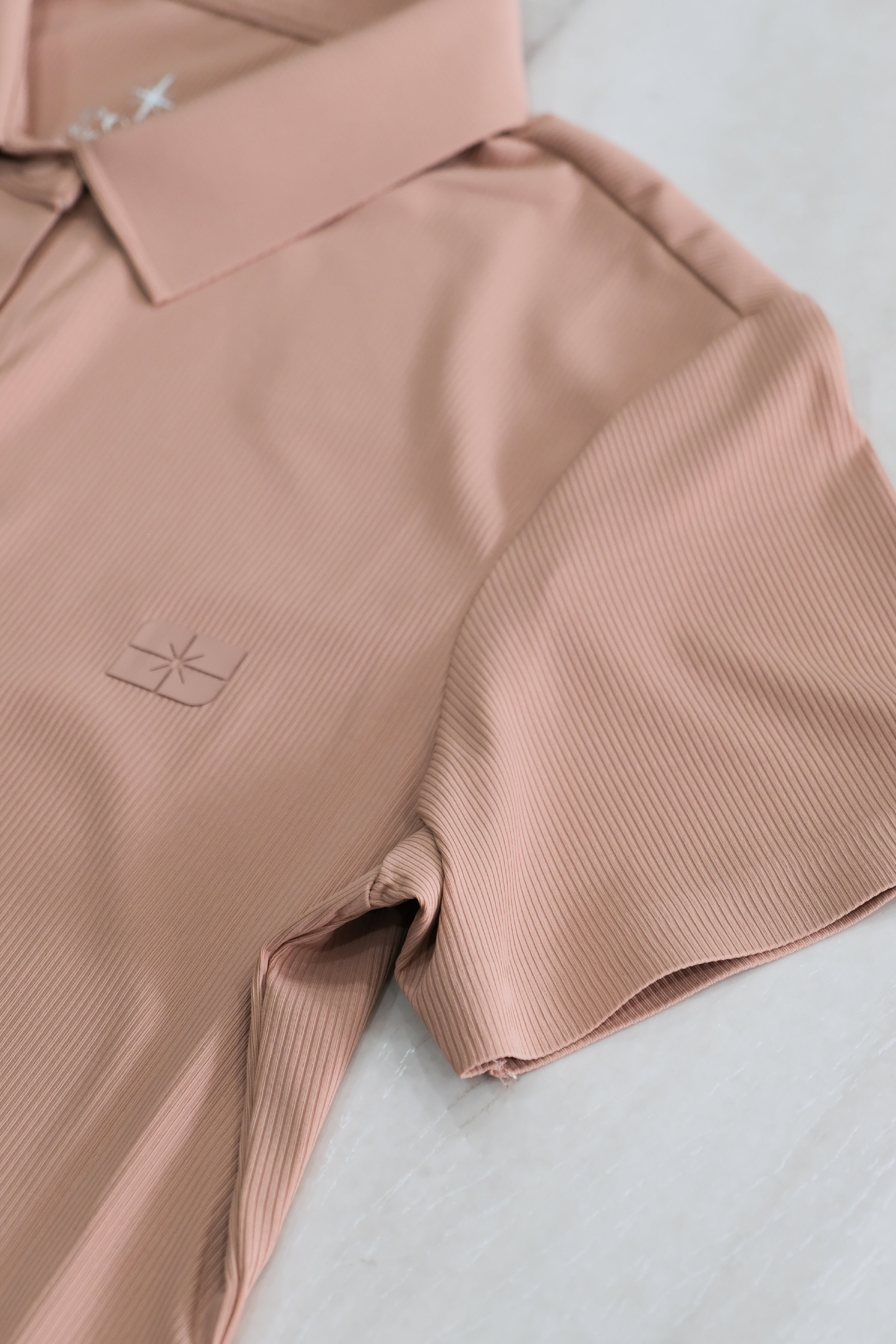 Polo Nữ - Ngắn Tay - Hồng Gạch góc 5